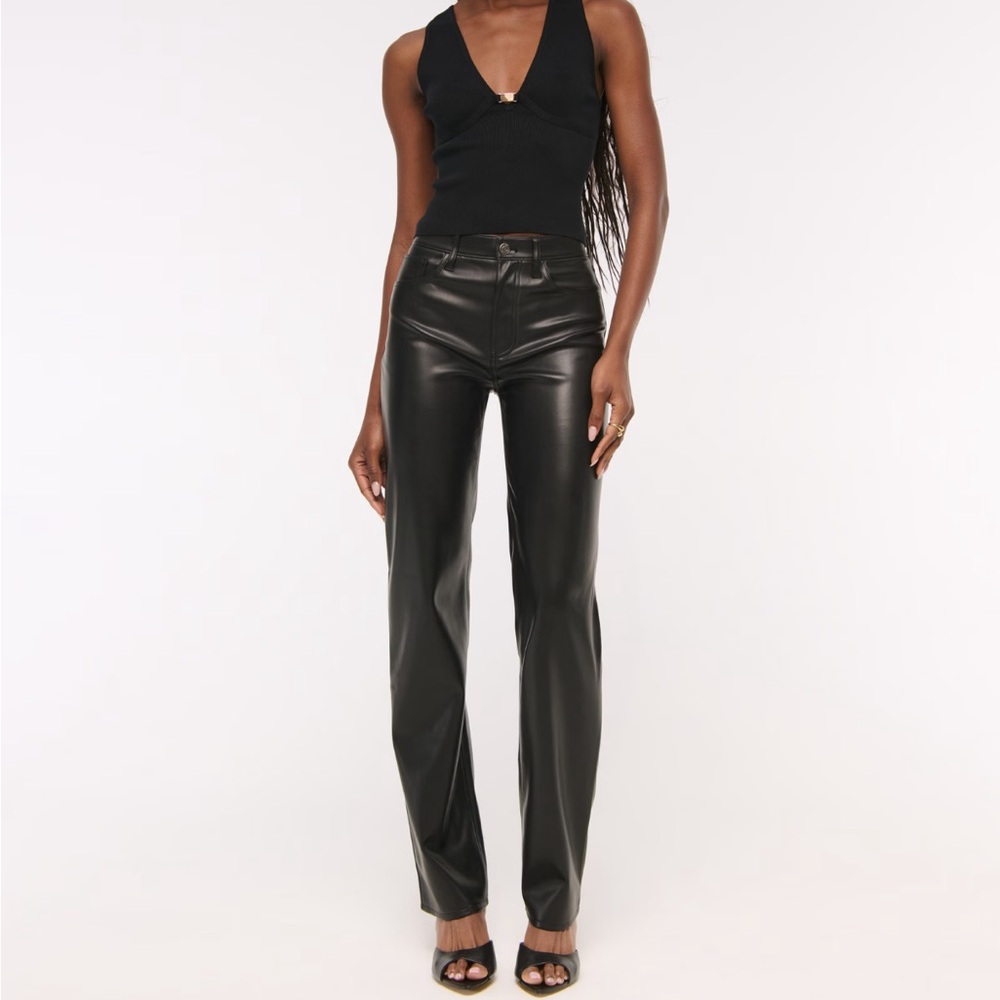 Abercrombie & Fitch Black Leather Pants